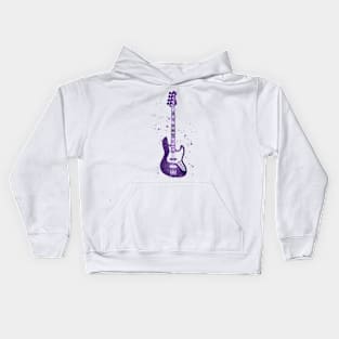 J-Style Bass Guitar Universe Texture Kids Hoodie